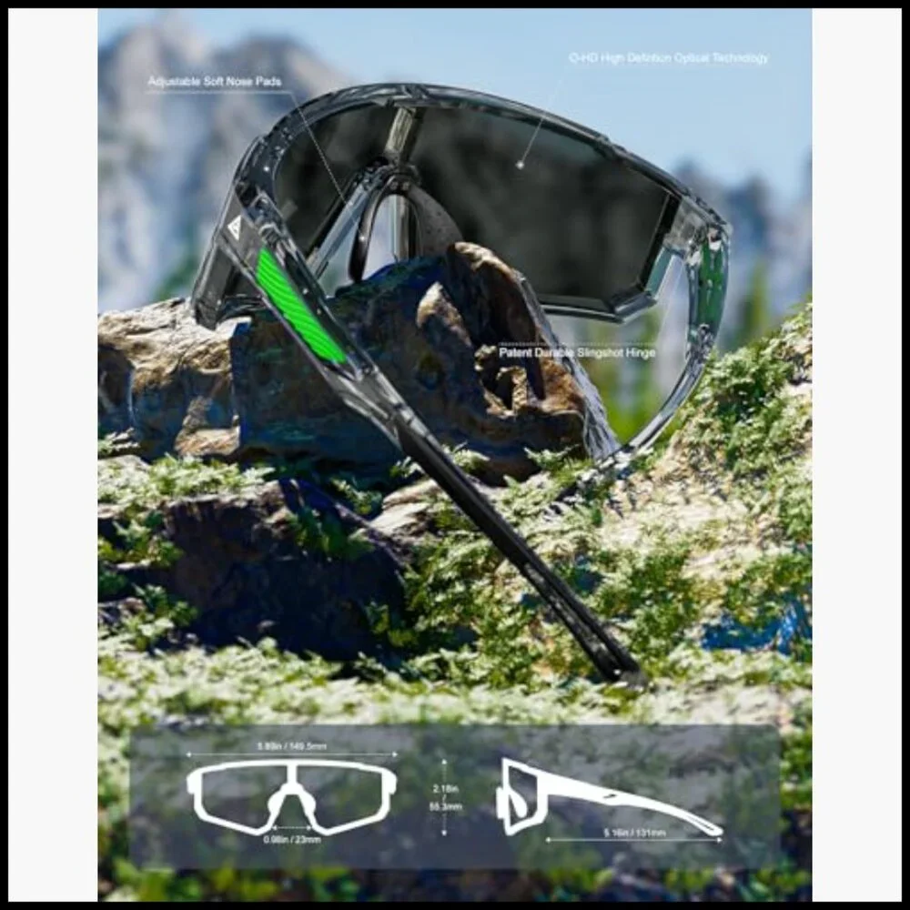 Polarized Sports Sunglasses UV400 Protection Wrap Around